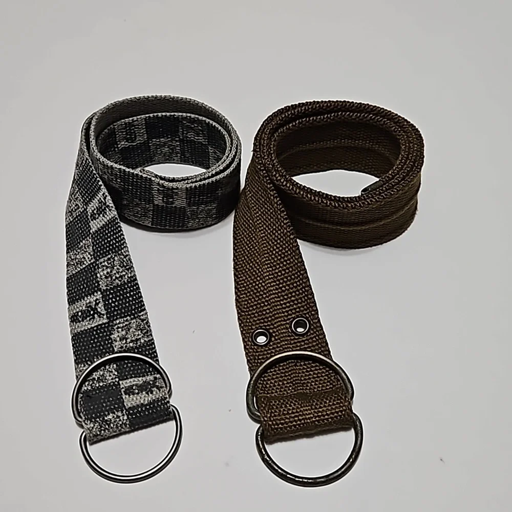 Boy's Adjustable Belts Strong Cloth Tweed Brown & Army Green Size 6/8 #B-40